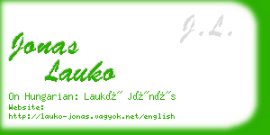 jonas lauko business card